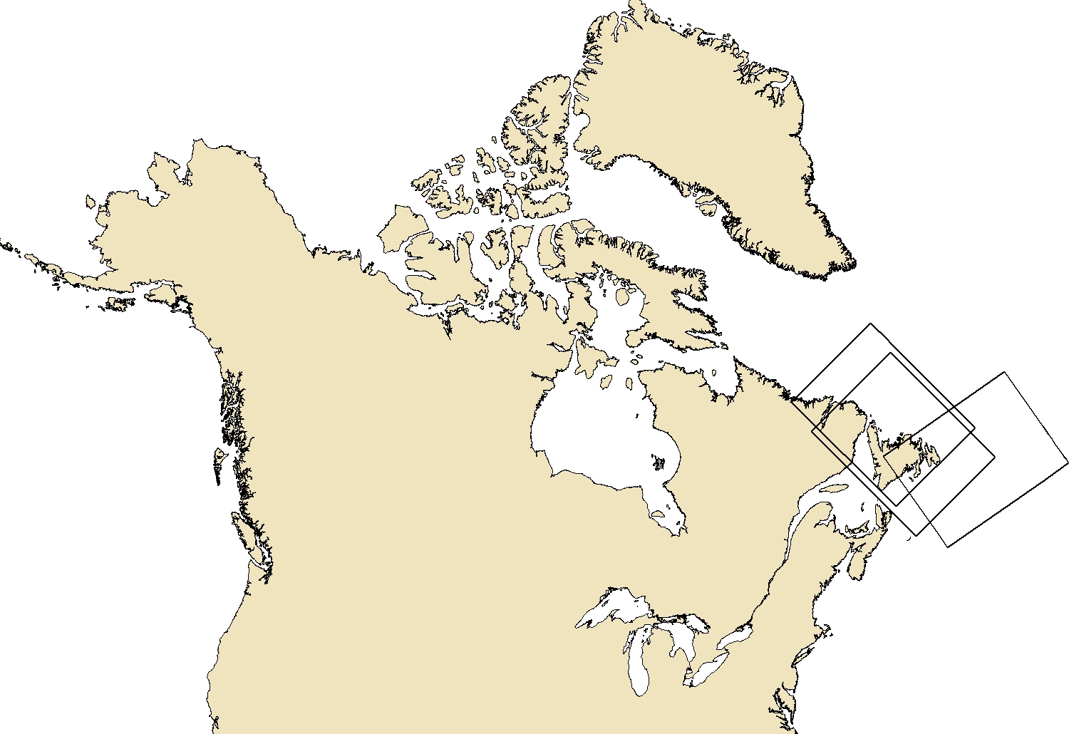 Rgion dpictant Carte quotidienne des glaces - Eaux de Terre-Neuve nord-est