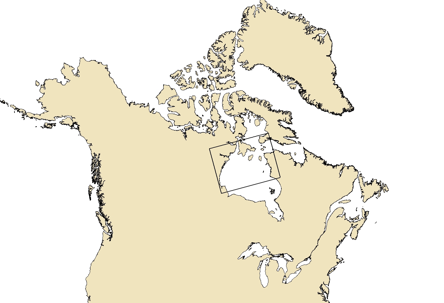 Rgion dpictant Carte quotidienne des glaces - Baie d'Hudson nord