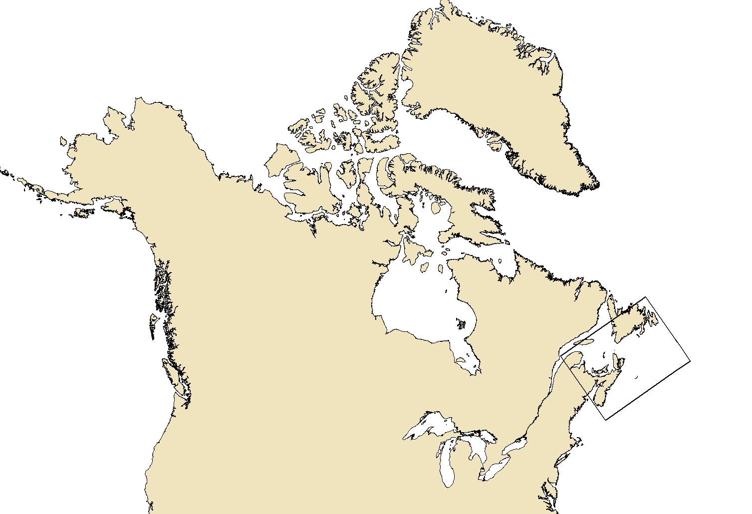 R�gion d�pictant Carte quotidienne des glaces - Détroit de Cabot